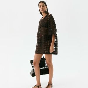 Crochet dress/ shirt loose fit NWOT